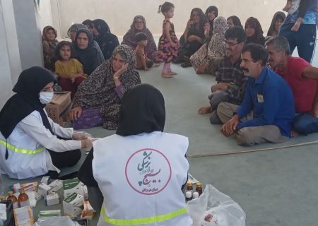 اعزام تیم پزشکی بسیج به روستاهای باینی و بندنر بخش گوهران بشاگرد