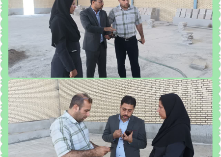 بازدید معاون عمرانی فرمانداری بشاگرد از پروژه سالن ورزشی جکدان