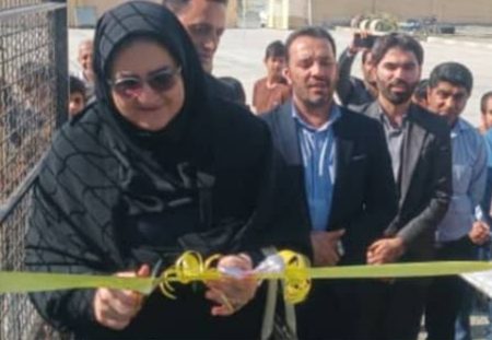 افتتاح زمین چمن مصنوعی آموزشگاه شهید باهنر بشاگرد در قالب طرح میدان همدلی