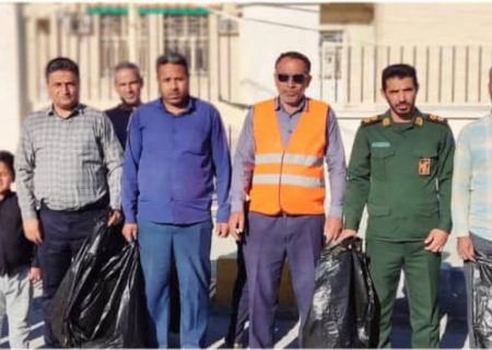 برگزاری طرح نظافت محله از مسجد با حضور مسئولان در شهر گوهران