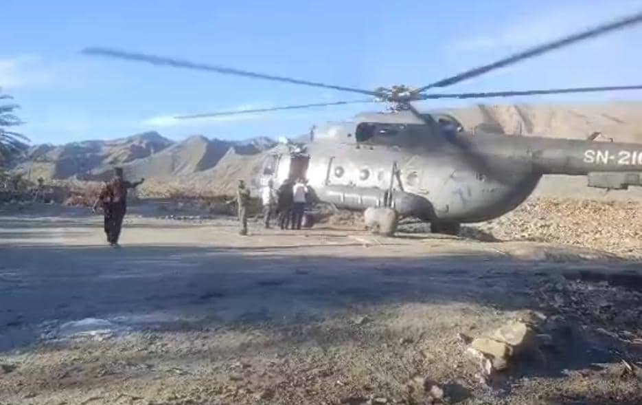 اعزام هوایی بیماران از روستای پاراپیون بشاگرد