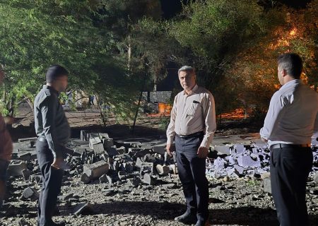 بازدید فرماندار بشاگرد از مناطق آسیب‌دیده